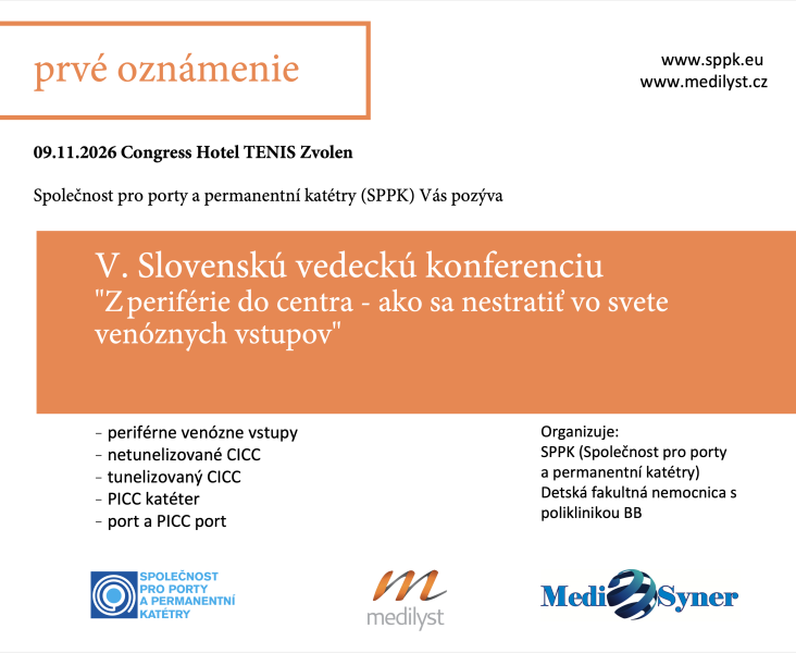 V. Slovenská vedecká konferencia "Z periférie do centra - ako sa nestratiť vo svete venóznych vstupov"
