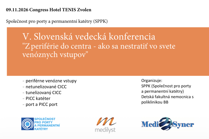 V. Slovenská vedecká konferencia "Z periférie do centra - ako sa nestratiť vo svete venóznych vstupov"